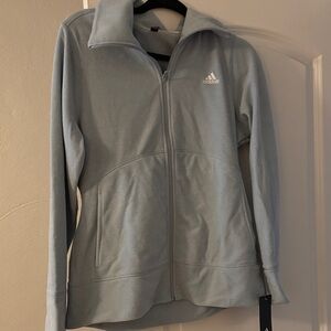 Adidas Sky Blue Fleece Jacket NWT